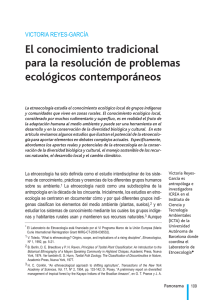 El conocimiento tradicional para la resolución de