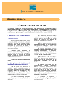 códigos de conducta código de conducta publicitaria