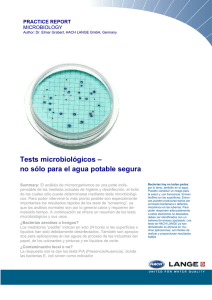 Tests microbiológicos – no sólo para el agua potable segura