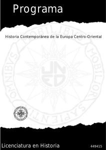 Historia Contemporánea de la Europa Centro Oriental