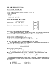 Espacio vectorial Cinematica