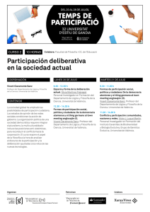 Participaci&oacute;n deliberativa en la sociedad actual