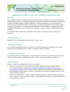 persistencia de la lactasa: evidencia de selección