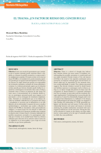 el trauma: ¿un factor de riesgo del cáncer bucal?