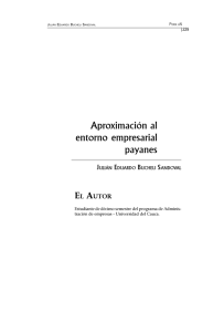 Aproximaci&oacute;n al entorno empresarial payanes