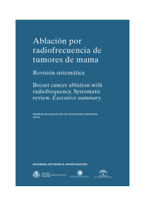 Ablación por radiofrecuencia de tumores de mama