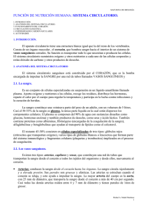 FUNCIÓN DE NUTRICIÓN HUMANA. SISTEMA CIRCULATORIO