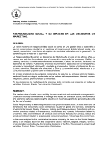 resposabilidad social y su impacto en las decisiones de marketing.