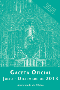 Gaceta Oficial - Arquidiócesis Primada de México