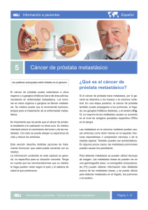 Cáncer de próstata metastásico - EAU Patient Information