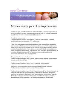 Medicamentos para el parto prematuro