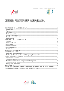 PROTOCOLO DE INFECCIÓN POR ESCHERICHIA COLI