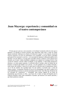 Juan Mayorga: experiencia y comunidad en el teatro contemporáneo