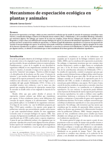 Mecanismos de especiación ecológica en plantas y animales