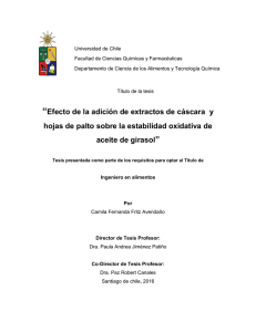 “Efecto de la adición de extractos de cáscara y hojas de palto sobre