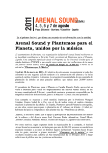 Arenal Sound y Plantemos para el Planeta, unidos por la música