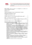 Puesto vacante: Técnico de soporte a la - Curriculum