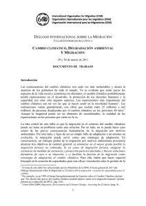 documento de trabajo - International Organization for Migration