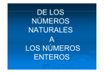 De los números naturales a los números enteros: Sobre un