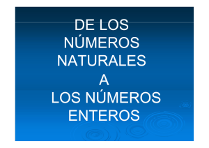 De los números naturales a los números enteros: Sobre un