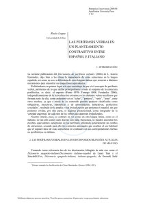 las perífrasis verbales: un planteamiento contrastivo entre español e