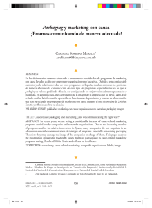 Packaging y marketing con causa ¿Estamos comunicando de
