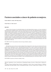 Factores asociados a cáncer de pulmón en mujeres.