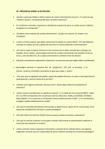 30 PREGUNTAS SOBRE LA NUTRICIÓN