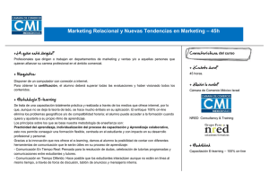Marketing Relacional y Nuevas Tendencias en Marketing – 45h