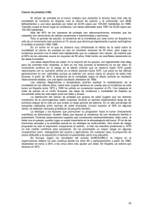 78 Cáncer de próstata (185) El cáncer de próstata es el tumor