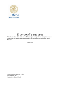 El verbo bli y sus usos