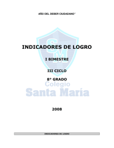 indicadores de logro - Colegio Santa Maria