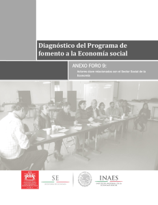 Diagnóstico del Programa de fomento a la Economía social