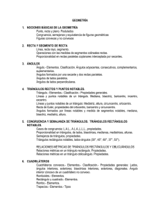 GEOMETRÍA 1. NOCIONES BÁSICAS DE LA GEOMETRÍA Punto