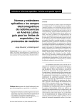 Normas y estándares aplicables a los campos electromagnéticos de