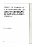 St 58. Especies indígenas y subespontáneas del género Trifolium L