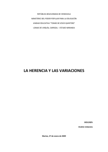 la herencia y las variaciones