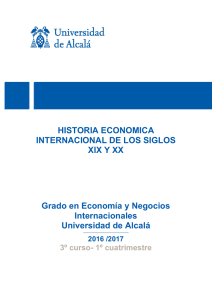 HISTORIA ECONOMICA INTERNACIONAL DE LOS SIGLOS XIX Y