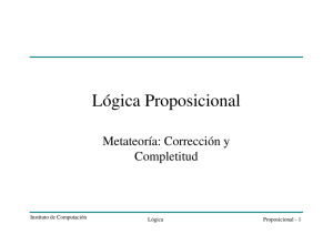 Consistencia y Completitud en la Lógica Proposicional