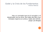 Godel y la Crisis de los Fundamentos