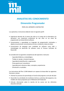 requisitos y perfil del aspirante a instructor