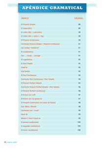 Apéndice gramatical - Horarios de los centros asociados de la uned
