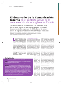 El desarrollo de la Comunicación Interna en el contexto actual de la
