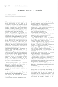 LA INGENIERIA GENETICA y LA BIOÉTICA