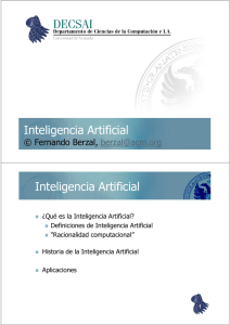 Inteligencia Artificial Inteligencia Artificial