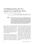 Variabilidad genética del virus hepatitis B y su significado clínico