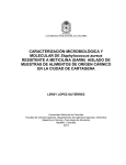 CARACTERIZACIÓN MICROBIOLÓGICA Y MOLECULAR DE