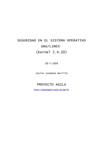 SEGURIDAD EN EL SISTEMA OPERATIVO GNU/LINEX (kernel 2.4