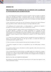 Anexo VII - Protocolo de comidas de alumnos con alergias - Bell-lloc