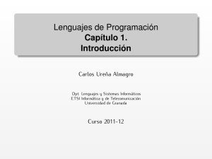 Lenguajes de Programación Capítulo 1. Introducción
